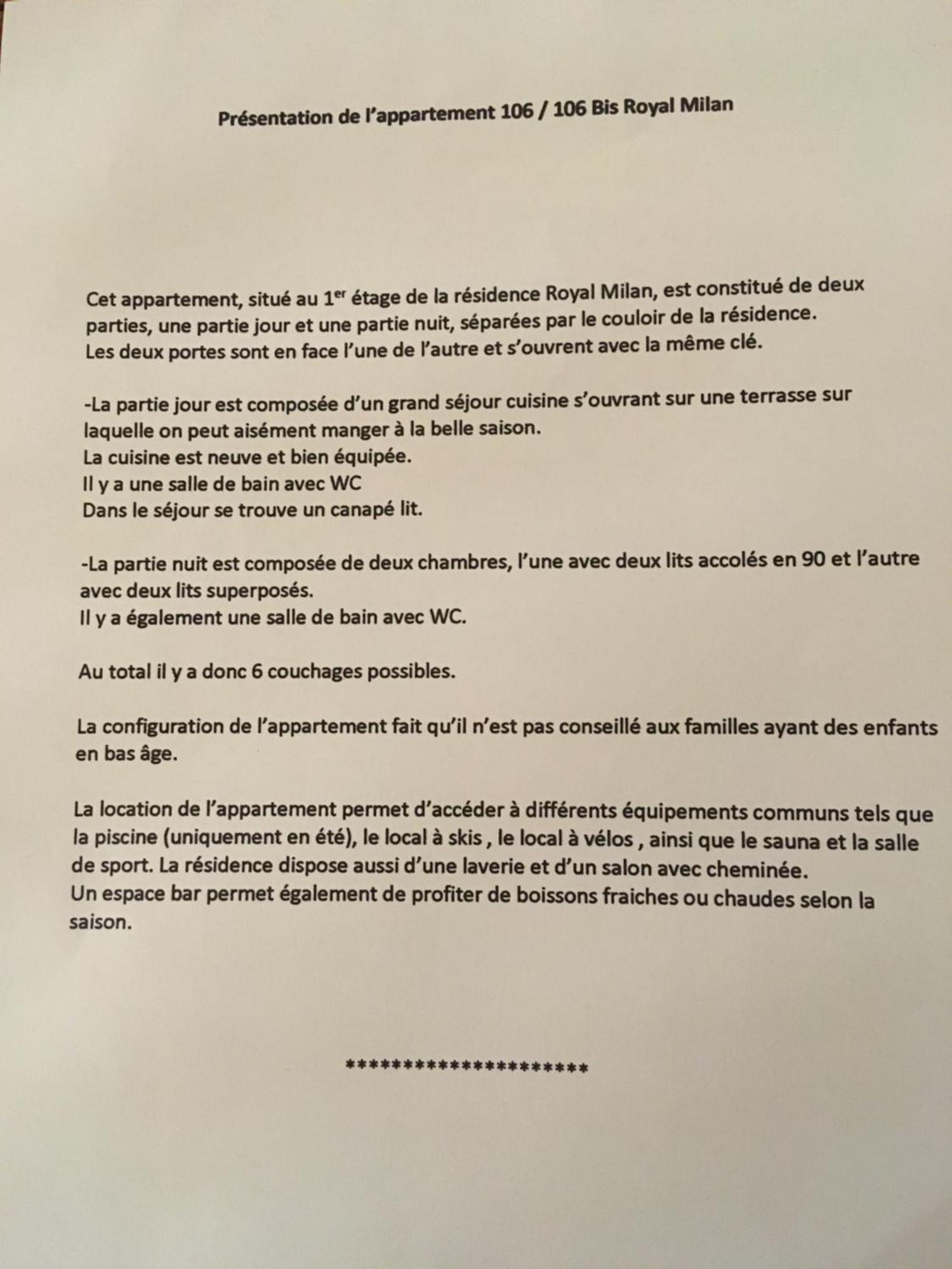 Appartement Royal Milan à deux clés partie nuit et partie jour Saint-Lary-Soulan Exterior foto